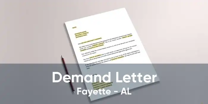 Demand Letter Fayette - AL