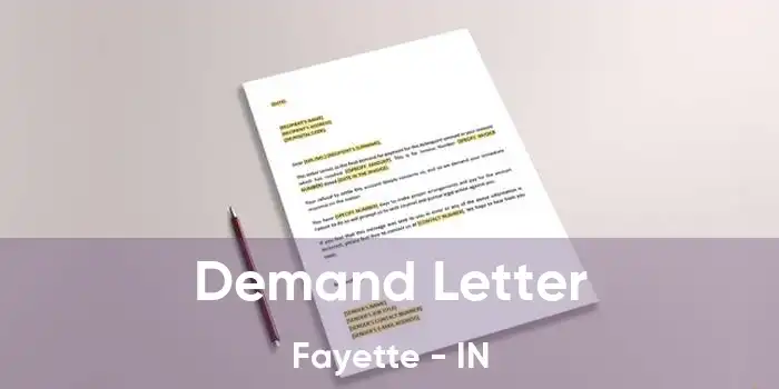 Demand Letter Fayette - IN