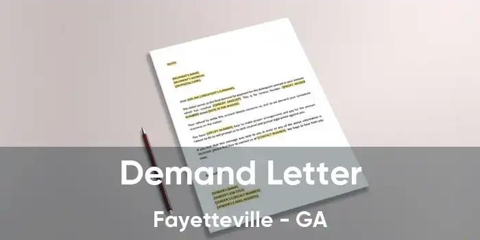 Demand Letter Fayetteville - GA