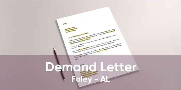Demand Letter Foley - AL