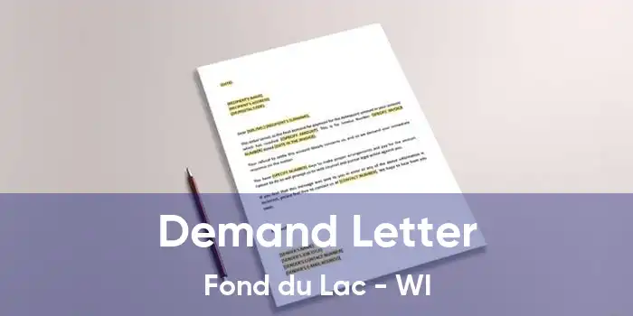 Demand Letter Fond du Lac - WI