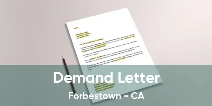 Demand Letter Forbestown - CA