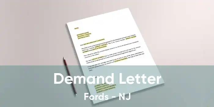 Demand Letter Fords - NJ