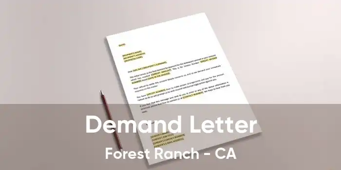 Demand Letter Forest Ranch - CA