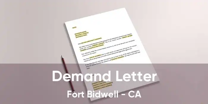 Demand Letter Fort Bidwell - CA