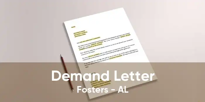 Demand Letter Fosters - AL