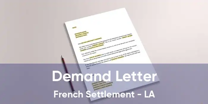 Demand Letter French Settlement - LA