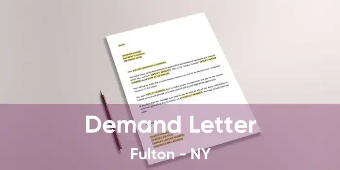 Demand Letter Fulton - NY