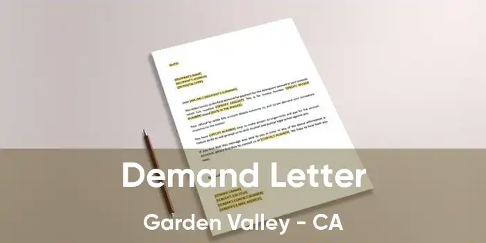 Demand Letter Garden Valley - CA