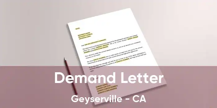 Demand Letter Geyserville - CA