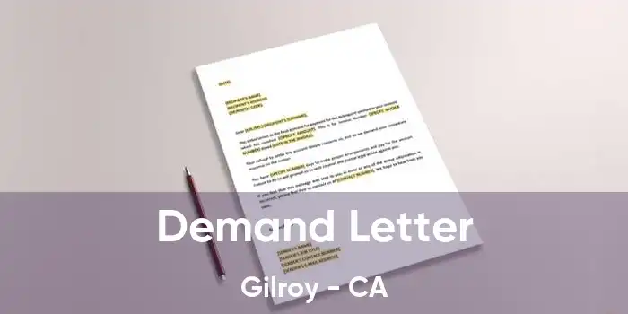 Demand Letter Gilroy - CA