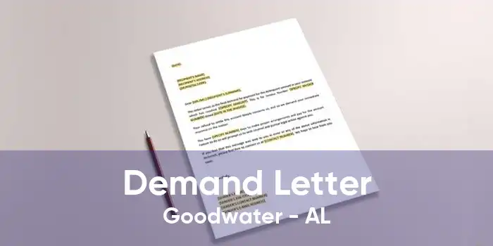 Demand Letter Goodwater - AL