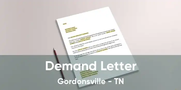 Demand Letter Gordonsville - TN