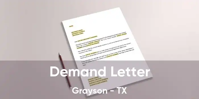 Demand Letter Grayson - TX