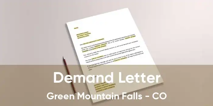 Demand Letter Green Mountain Falls - CO