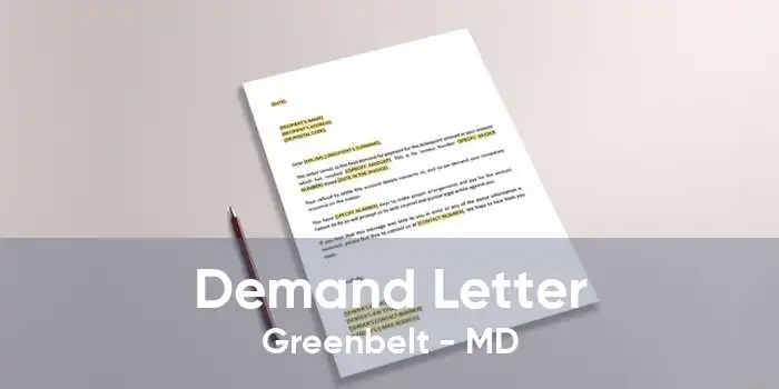 Demand Letter Greenbelt - MD