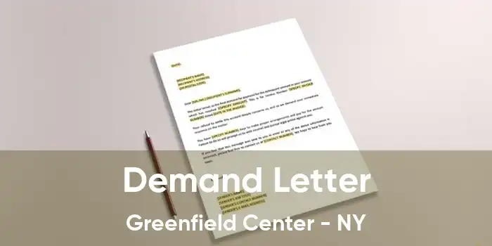 Demand Letter Greenfield Center - NY