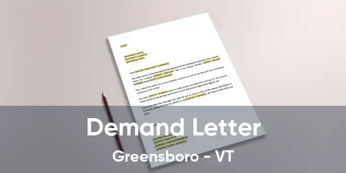 Demand Letter Greensboro - VT