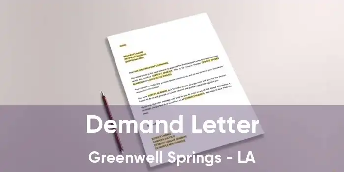 Demand Letter Greenwell Springs - LA