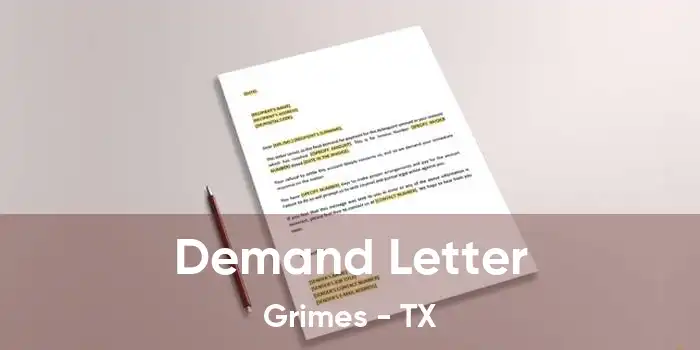 Demand Letter Grimes - TX