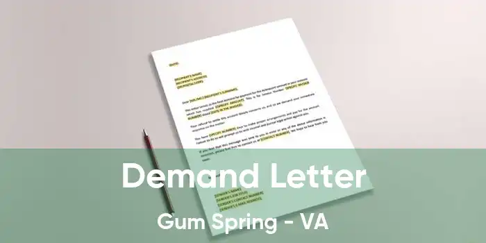 Demand Letter Gum Spring - VA