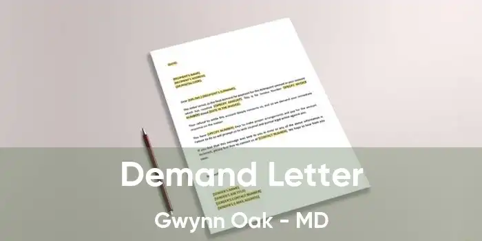 Demand Letter Gwynn Oak - MD