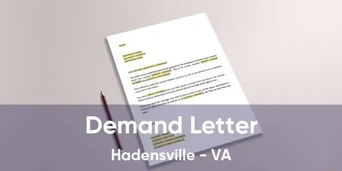 Demand Letter Hadensville - VA