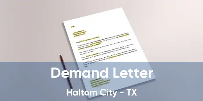  Demand Letter Haltom City - TX