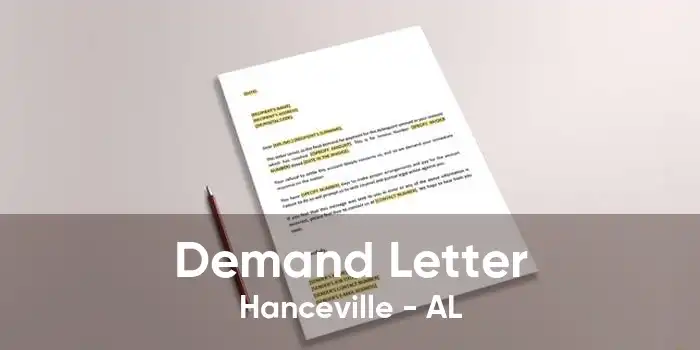 Demand Letter Hanceville - AL