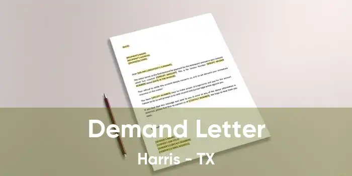 Demand Letter Harris - TX