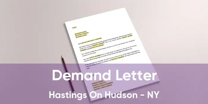 Demand Letter Hastings On Hudson - NY