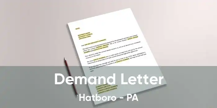 Demand Letter Hatboro - PA