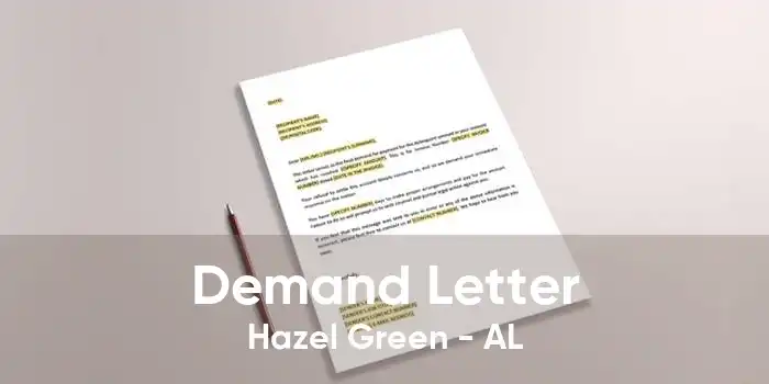 Demand Letter Hazel Green - AL
