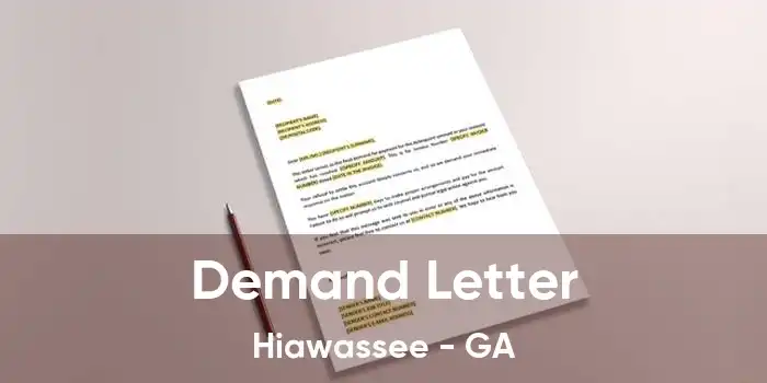 Demand Letter Hiawassee - GA