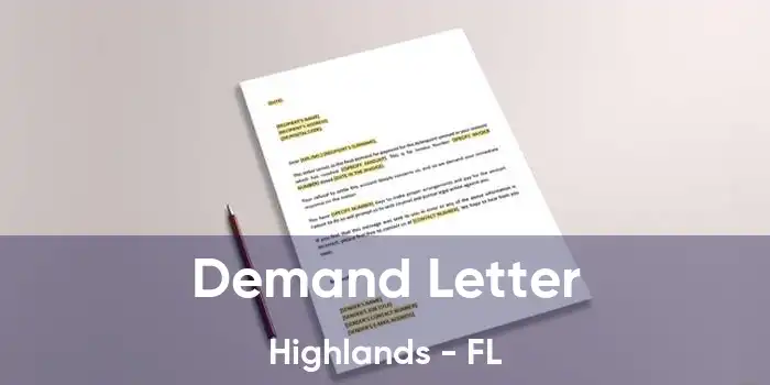 Demand Letter Highlands - FL