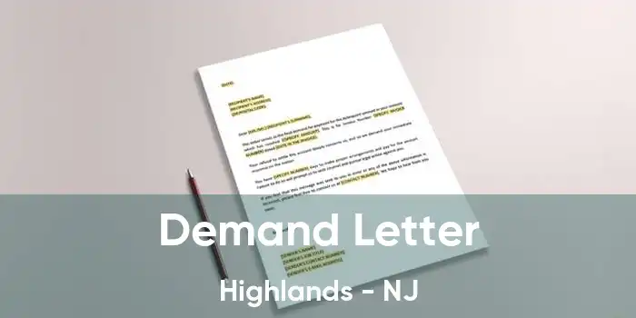 Demand Letter Highlands - NJ