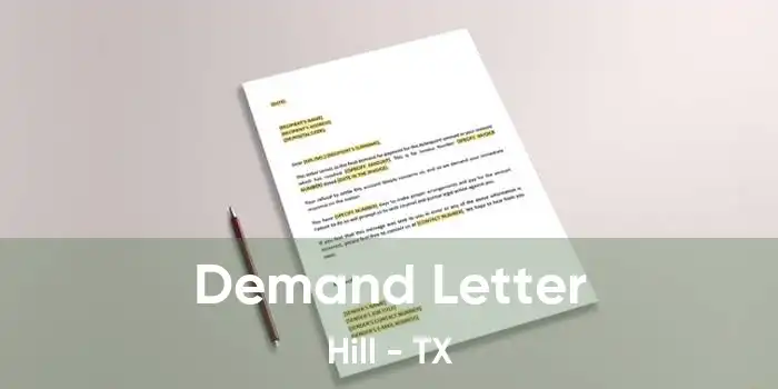 Demand Letter Hill - TX