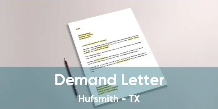 Demand Letter Hufsmith - TX