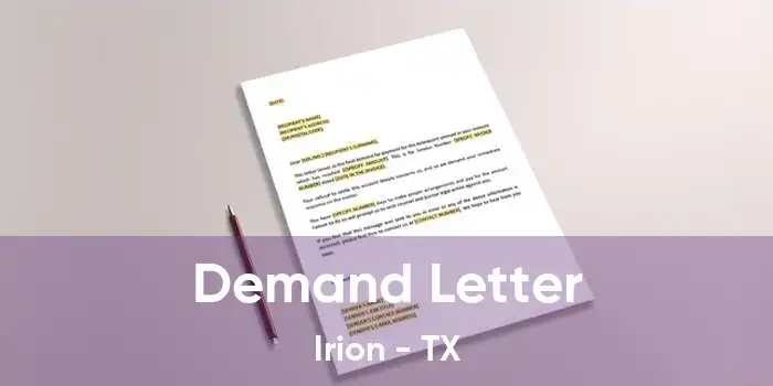 Demand Letter Irion - TX