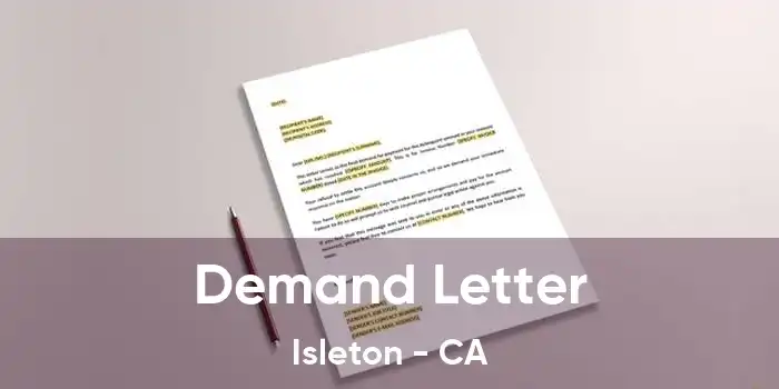 Demand Letter Isleton - CA