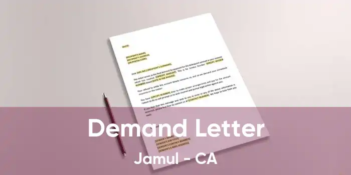 Demand Letter Jamul - CA