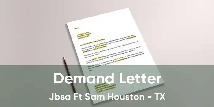 Demand Letter Jbsa Ft Sam Houston - TX