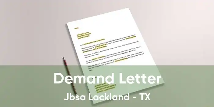 Demand Letter Jbsa Lackland - TX