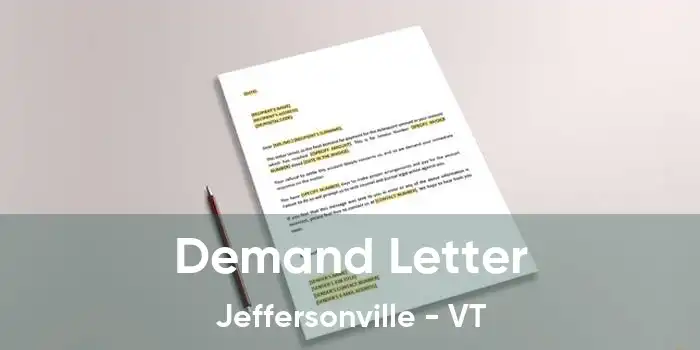 Demand Letter Jeffersonville - VT