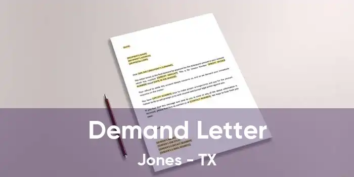 Demand Letter Jones - TX