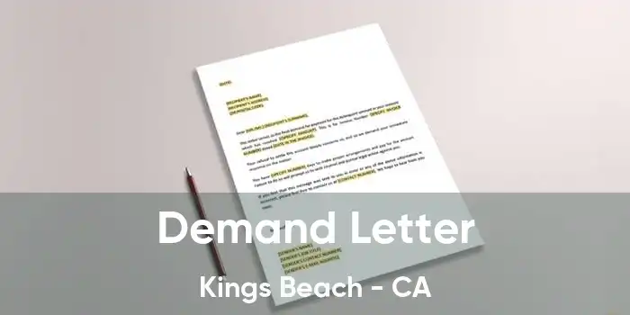 Demand Letter Kings Beach - CA