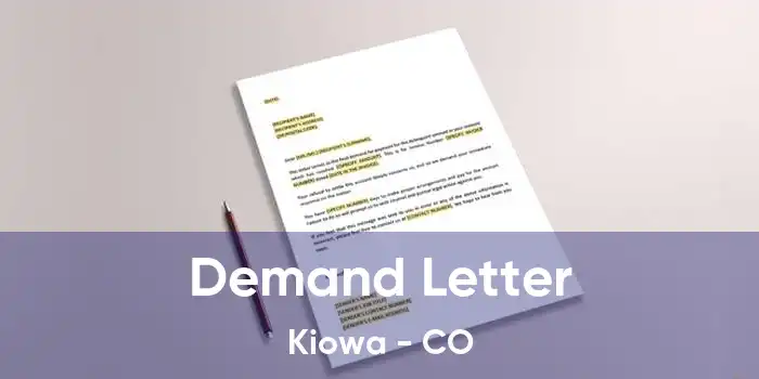 Demand Letter Kiowa - CO