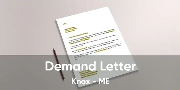 Demand Letter Knox - ME