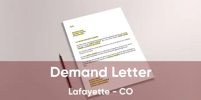 Demand Letter Lafayette - CO