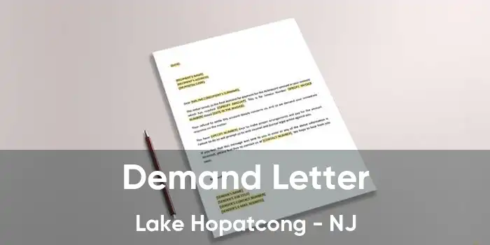 Demand Letter Lake Hopatcong - NJ